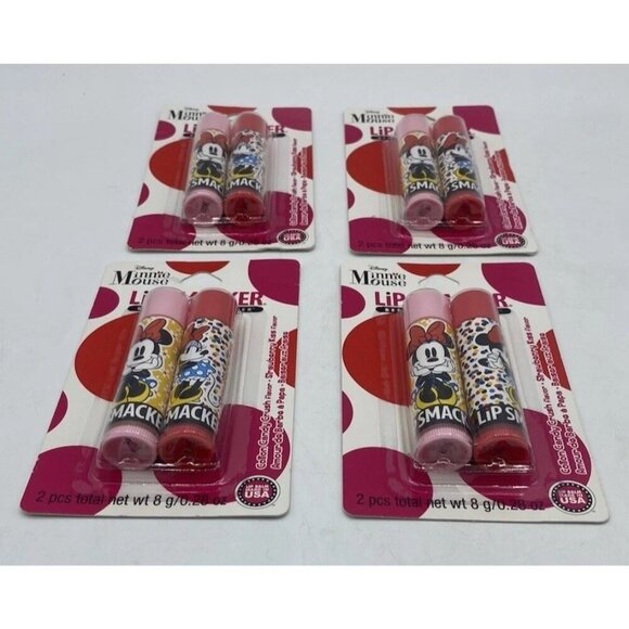 Disney Minnie Mouse Lip Balm  Smackers 2 Pack Cotton Candy Easter Basket Lot 4 - Picture 2 of 11